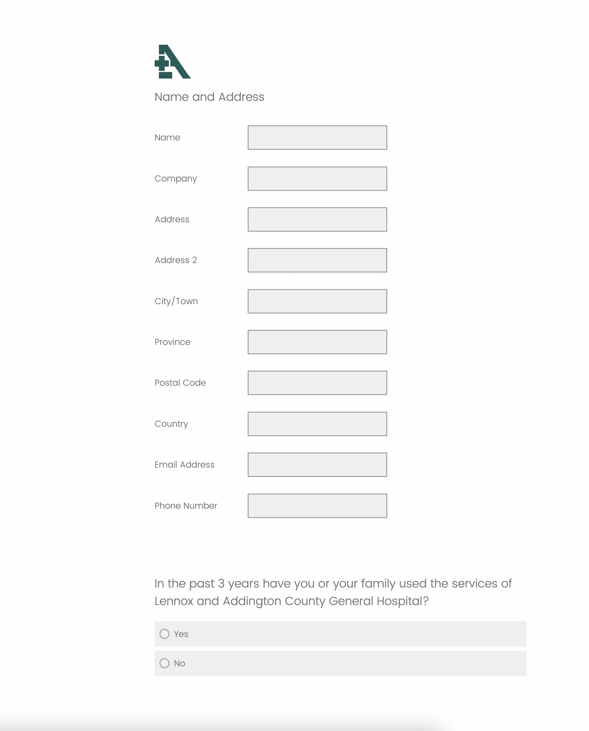 Patient Advisory Form